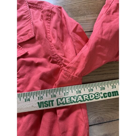 Old Navy Women Rebellion Red Size Medium Long Field Jacket Cotton Zip READ - Picture 5 of 15
